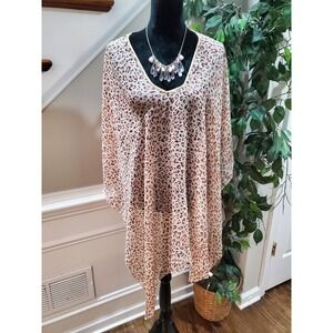 Ashley Collection Women's Multicolor Polyester V-Neck Long Sleeve Top Blouse